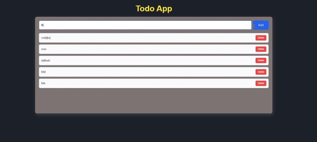 Todo Web App